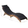 Lounger with cushion solid dark gray acacia wood by vidaXL, Loungers - Ref: Foro24-46651, Price: 161,41 €, Discount: %