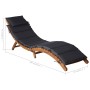 Tumbona con cojín madera maciza de acacia gris oscuro de vidaXL, Tumbonas - Ref: Foro24-46651, Precio: 159,60 €, Descuento: %