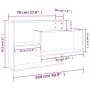 Estantes de pared de contrachapada gris hormigón 104x20x58,5 cm de vidaXL, Estantes y estanterías - Ref: Foro24-800328, Preci...