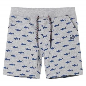 Pantalones cortos infantiles con cordón gris melange 104 de , Pantalones de niños - Ref: Foro24-12330, Precio: 10,09 €, Descu...