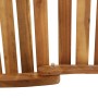 Tumbona con cojín madera maciza de acacia color crema de vidaXL, Tumbonas - Ref: Foro24-46652, Precio: 153,49 €, Descuento: %