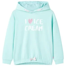 Sudadera con capucha infantil verde agua 140 de , Camisetas para niños - Ref: Foro24-11428, Precio: 11,57 €, Descuento: %