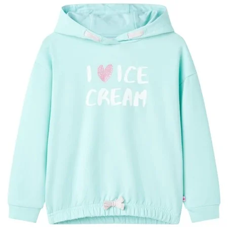 Sudadera con capucha infantil verde agua 140 de , Camisetas para niños - Ref: Foro24-11428, Precio: 11,57 €, Descuento: %