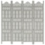 Biombo 4 paneles tallado a mano madera mango gris 160x165 cm de vidaXL, Divisores de ambientes - Ref: Foro24-285322, Precio: ...