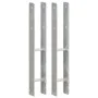 Fence anchors 2 pcs silver galvanized steel 8x6x60 cm by vidaXL, Spikes for anchoring in the ground - Ref: Foro24-145296, Pri...