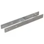 Fence anchors 2 pcs silver galvanized steel 8x6x60 cm by vidaXL, Spikes for anchoring in the ground - Ref: Foro24-145296, Pri...