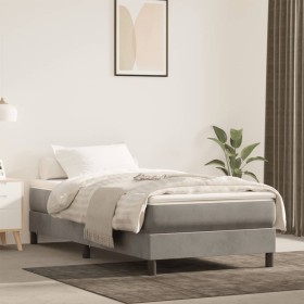 Colchón muelles ensacados terciopelo gris claro 120x190x20 cm de , Colchones - Ref: Foro24-4007154, Precio: 204,43 €, Descuen...