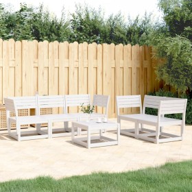 Juego de sofás de jardín 5 piezas madera maciza de pino blanco de , Conjuntos de jardín - Ref: Foro24-3216996, Precio: 503,89...