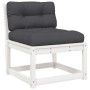 Set sofás jardín 5 pzas con cojines madera maciza pino blanco de , Conjuntos de jardín - Ref: Foro24-3217001, Precio: 640,04 ...
