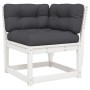 Set sofás jardín 5 pzas con cojines madera maciza pino blanco de , Conjuntos de jardín - Ref: Foro24-3217001, Precio: 640,04 ...