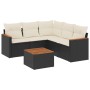 Set de sofás de jardín 6 piezas y cojines ratán sintético negro de , Conjuntos de jardín - Ref: Foro24-3258367, Precio: 361,7...