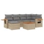 Set sofás de jardín 7 piezas y cojines ratán sintético beige de , Conjuntos de jardín - Ref: Foro24-3259427, Precio: 461,09 €...