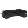 Set de sofás de jardín 8 piezas y cojines ratán sintético negro de , Conjuntos de jardín - Ref: Foro24-3259486, Precio: 552,8...