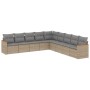 Set de sofás de jardín 9 pzas con cojines ratán sintético beige de , Conjuntos de jardín - Ref: Foro24-3258461, Precio: 563,4...