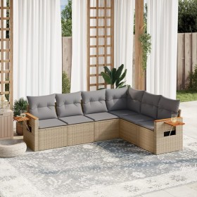 Juego de sofás jardín con cojines 6 pzas ratán sintético beige de , Conjuntos de jardín - Ref: Foro24-3259245, Precio: 429,56...