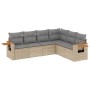 Juego de sofás jardín con cojines 6 pzas ratán sintético beige de , Conjuntos de jardín - Ref: Foro24-3259245, Precio: 429,56...