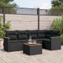 Set de sofás de jardín 6 piezas y cojines ratán sintético negro de , Conjuntos de jardín - Ref: Foro24-3258352, Precio: 412,0...