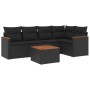 Set de sofás de jardín 6 piezas y cojines ratán sintético negro de , Conjuntos de jardín - Ref: Foro24-3258352, Precio: 412,0...