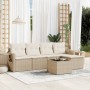 Juego de sofás jardín con cojines 6 pzas ratán sintético beige de , Conjuntos de jardín - Ref: Foro24-3252435, Precio: 440,72...