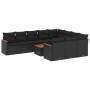 Set de sofás de jardín 11 pzas y cojines ratán sintético negro de , Conjuntos de jardín - Ref: Foro24-3258744, Precio: 675,58...