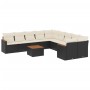 Set de sofás de jardín 11 pzas y cojines ratán sintético negro de , Conjuntos de jardín - Ref: Foro24-3258759, Precio: 625,32...