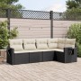 Set de muebles de jardín 5 pzas y cojines ratán sintético negro de , Conjuntos de jardín - Ref: Foro24-3252463, Precio: 336,4...