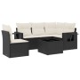 Set de sofás de jardín 6 piezas y cojines ratán sintético negro de , Conjuntos de jardín - Ref: Foro24-3252513, Precio: 382,0...