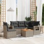 Set de muebles de jardín 6 pzas y cojines ratán sintético gris de , Conjuntos de jardín - Ref: Foro24-3256900, Precio: 382,08...