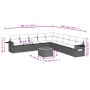 Set de sofás de jardín 10 pzas cojines ratán sintético negro de , Conjuntos de jardín - Ref: Foro24-3256937, Precio: 613,80 €...