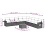 Set de sofás de jardín 10 pzas con cojines ratán sintético gris de , Conjuntos de jardín - Ref: Foro24-3256942, Precio: 607,0...
