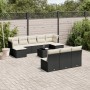Set de sofás de jardín 11 pzas y cojines ratán sintético negro de , Conjuntos de jardín - Ref: Foro24-3250135, Precio: 583,64...