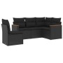 Set de muebles de jardín 5 pzas y cojines ratán sintético negro de , Conjuntos de jardín - Ref: Foro24-3258373, Precio: 367,4...