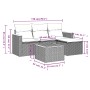 Set de muebles de jardín 5 pzas y cojines ratán sintético negro de , Conjuntos de jardín - Ref: Foro24-3258310, Precio: 327,7...