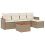 Juego de sofás jardín con cojines 6 pzas ratán sintético beige de , Conjuntos de jardín - Ref: Foro24-3258327, Precio: 400,38...