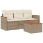 Juego de sofás jardín con cojines 4 pzas ratán sintético beige de , Conjuntos de jardín - Ref: Foro24-3258166, Precio: 267,76...