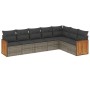 Set de sofás de jardín 7 piezas con cojines ratán PE gris de , Conjuntos de jardín - Ref: Foro24-3260114, Precio: 448,05 €, D...