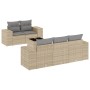 Juego de sofás jardín con cojines 6 pzas ratán sintético beige de , Conjuntos de jardín - Ref: Foro24-3254636, Precio: 477,04...