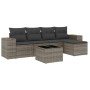 Set de muebles de jardín 6 pzas y cojines ratán sintético gris de , Conjuntos de jardín - Ref: Foro24-3254837, Precio: 374,01...