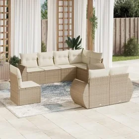 Juego de sofás de jardín con cojines beige 8 pzas ratán PE by , Modular outdoor sofas - Ref: Foro24-3221637, Price: 691,65 €,...