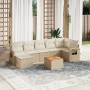 Juego de sofás de jardín con cojines beige 8 pzas ratán PE de , Conjuntos de jardín - Ref: Foro24-3257003, Precio: 531,14 €, ...