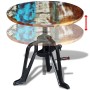 Mesita auxiliar madera reciclada y hierro fundido 60x(42-63) cm en Mesas auxiliares | Comprar online en Foru.es