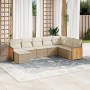 Juego de sofás de jardín con cojines beige 8 pzas ratán PE de , Conjuntos de jardín - Ref: Foro24-3260329, Precio: 543,42 €, ...