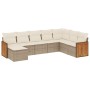 Juego de sofás de jardín con cojines beige 8 pzas ratán PE de , Conjuntos de jardín - Ref: Foro24-3260329, Precio: 543,42 €, ...
