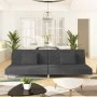 Sofá cama de 2 plazas con dos almohadas tela gris oscuro de , Sofás - Ref: Foro24-375888, Precio: 253,40 €, Descuento: %