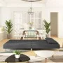 Sofá cama de 2 plazas con dos almohadas tela gris oscuro de , Sofás - Ref: Foro24-375888, Precio: 253,40 €, Descuento: %