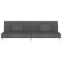 Sofá cama de 2 plazas con dos almohadas tela gris oscuro de , Sofás - Ref: Foro24-375888, Precio: 254,91 €, Descuento: %