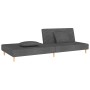 Sofá cama de 2 plazas con dos almohadas tela gris oscuro de , Sofás - Ref: Foro24-375888, Precio: 254,91 €, Descuento: %