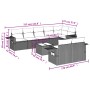 Set de muebles de jardín 9 pzas y cojines ratán sintético gris de , Conjuntos de jardín - Ref: Foro24-3252767, Precio: 628,32...