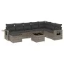 Set de muebles de jardín 9 pzas y cojines ratán sintético gris by , Garden sets - Ref: Foro24-3252907, Price: 540,49 €, Disco...