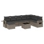 Set de muebles de jardín 9 pzas y cojines ratán sintético gris de , Conjuntos de jardín - Ref: Foro24-3252907, Precio: 567,80...